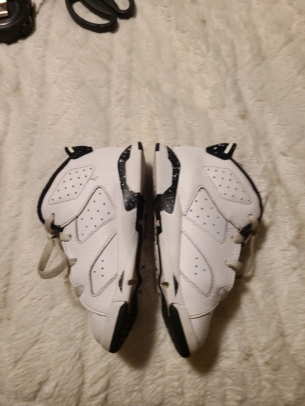 Jordan Kids White and Black High-Top Sneakers